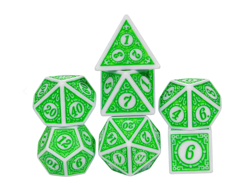 Motif: Leafy RPG Dice Set