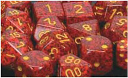 7CT SPECKLED POLY MERCURY DICE SET
