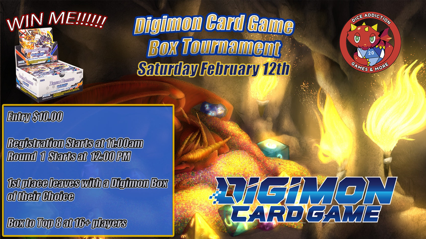 Digimon Box Tournament Tomorrow February 12th!