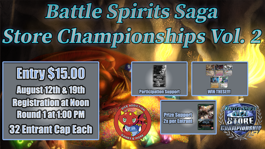 Battle Spirits Saga: Store Championship Vol. 2 Coming to Dice Addiction!
