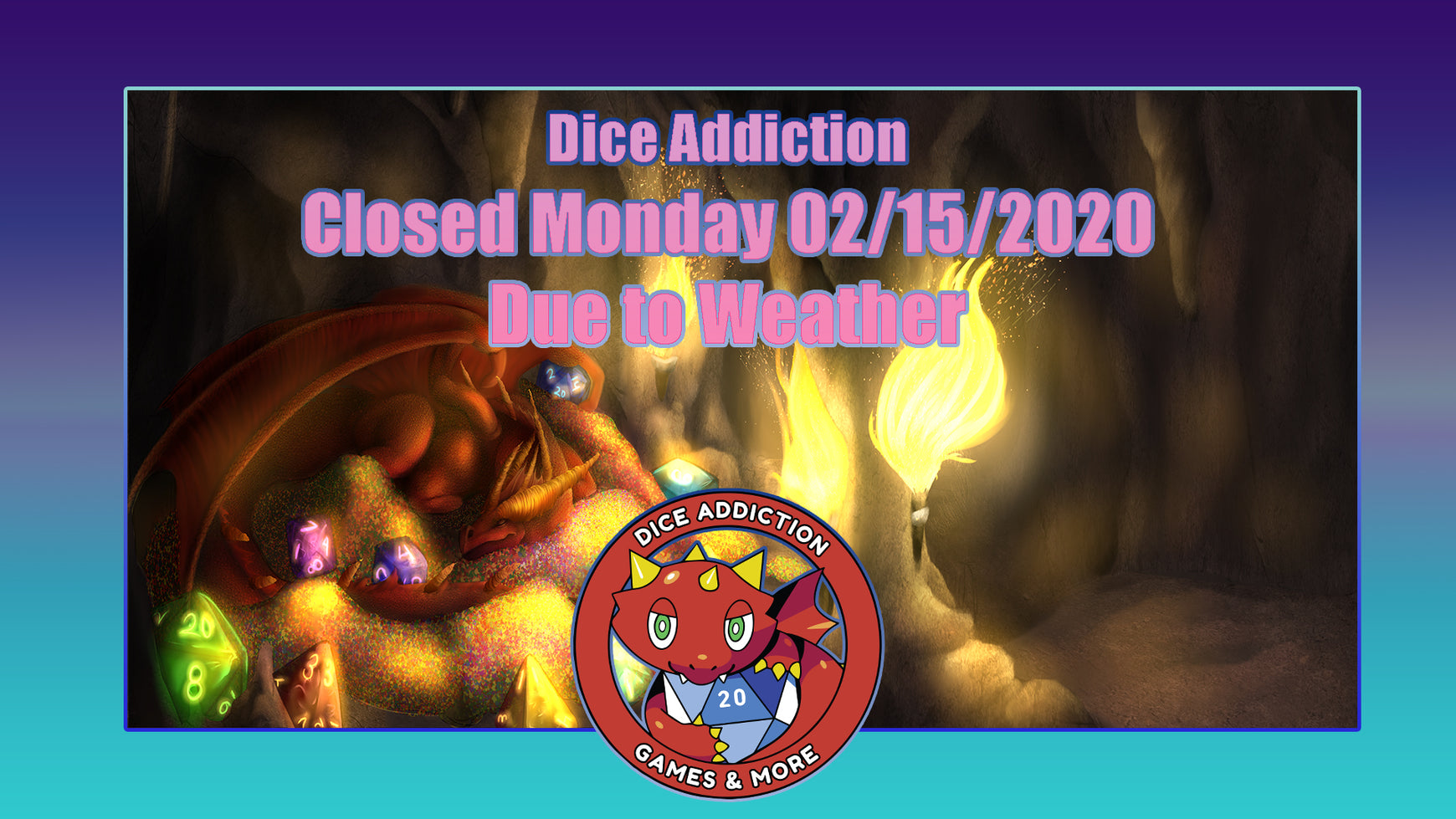 Closed Monday Feb 15th Due to the Weather