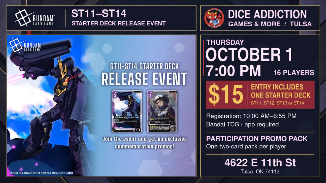 Dice Addiction's Gundam Card Game ST11-ST14 Release Event!