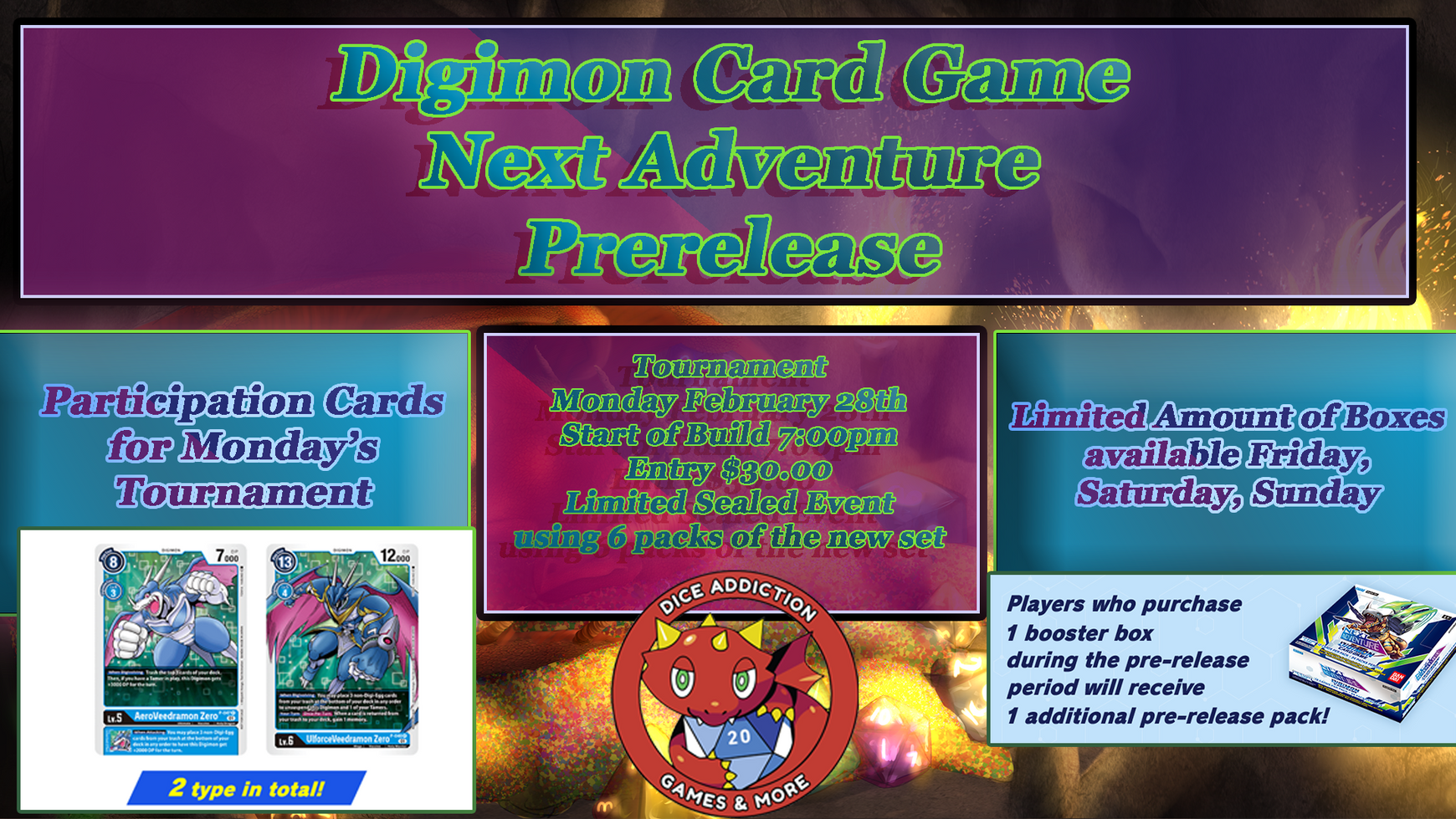 Digimon Card Game: Next Adventure Prerelease Event