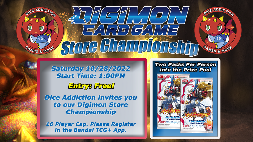 Digimon Store Championship THIS SATURDAY @ Dice Addiction!