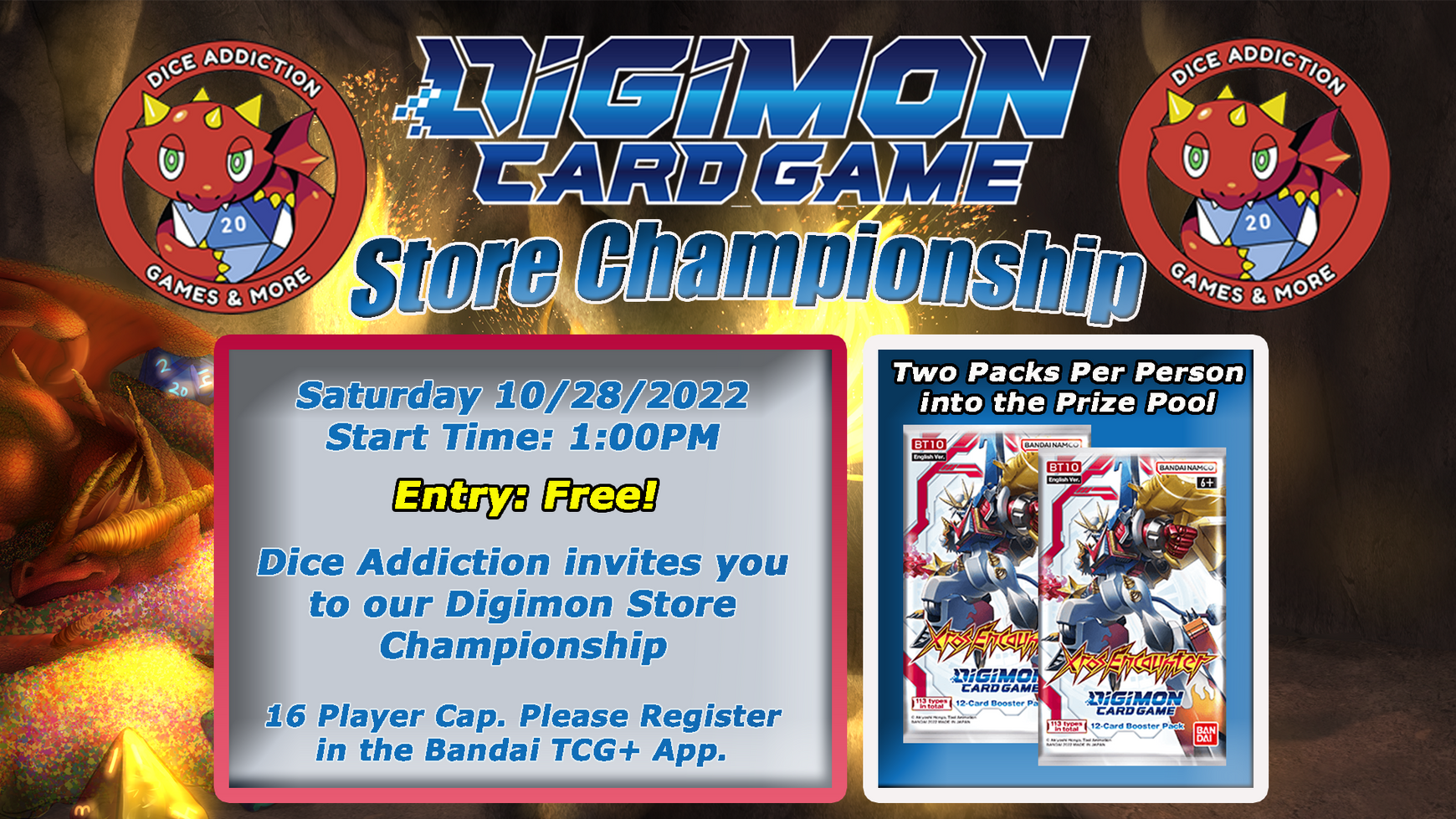 Digimon Store Championship THIS SATURDAY @ Dice Addiction!