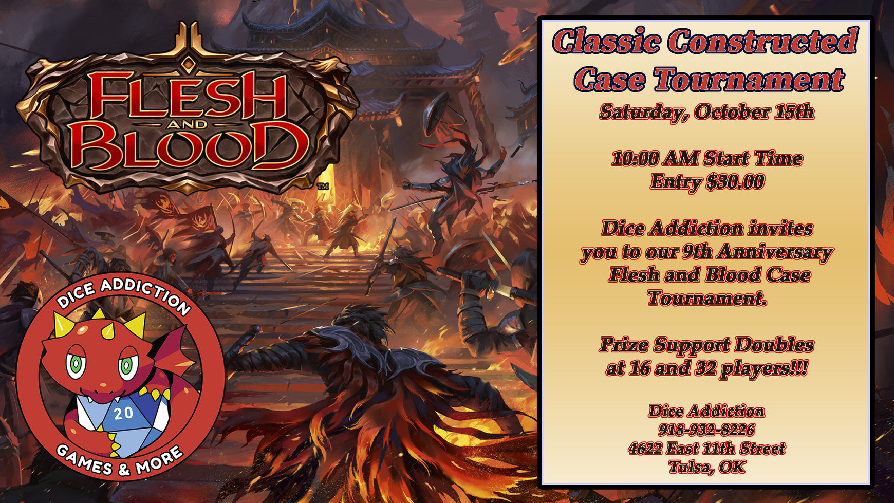 Flesh and Blood: Dice Addiction's 9th Anniversary Classic Constructed Case Tournament
