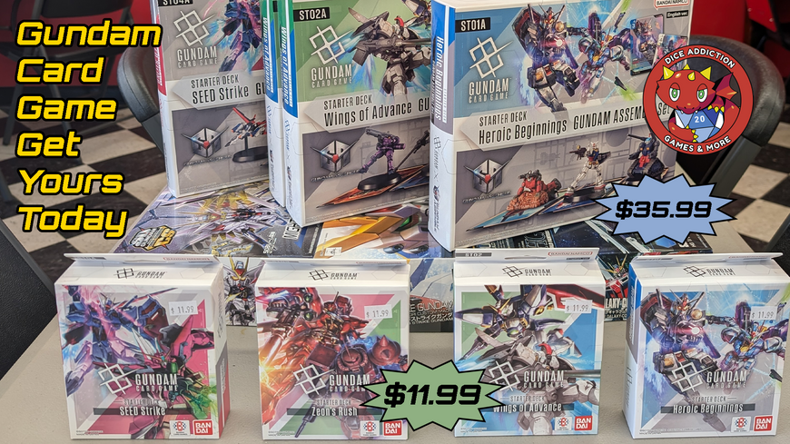 The Gundam Card Game Hits The Shelves at Dice Addiction!