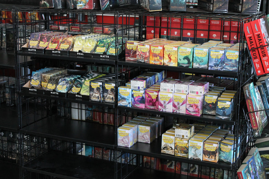 Dice Addiction just got a restock of Sleeves and Magic: the Gathering packs!