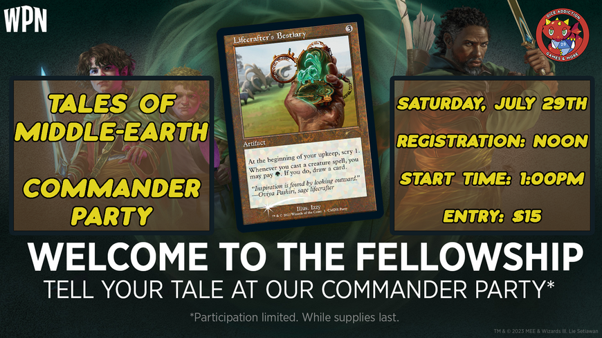 MTG: Tales of Middle-Earth Commander Party @ Dice Addiction!