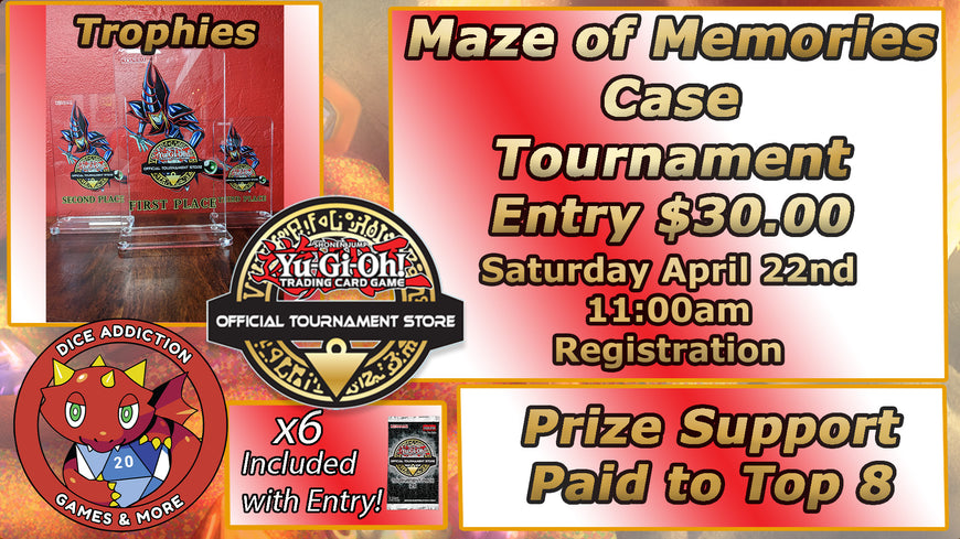 Yu-Gi-Oh! Maze of Memories Case & Trophy Tournament THIS WEEKEND @ Dice Addiction!