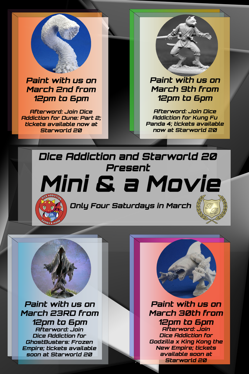 Dice Addiction & Starworld 20 Present Mini & a Movie