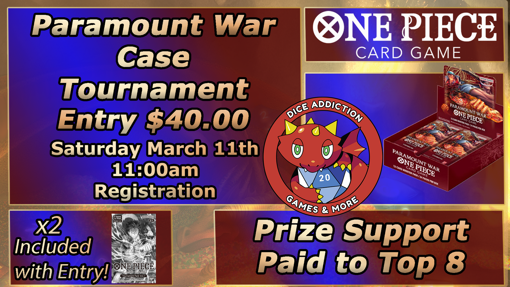 One Piece: Paramount War Case Tournament is THIS SATURDAY!