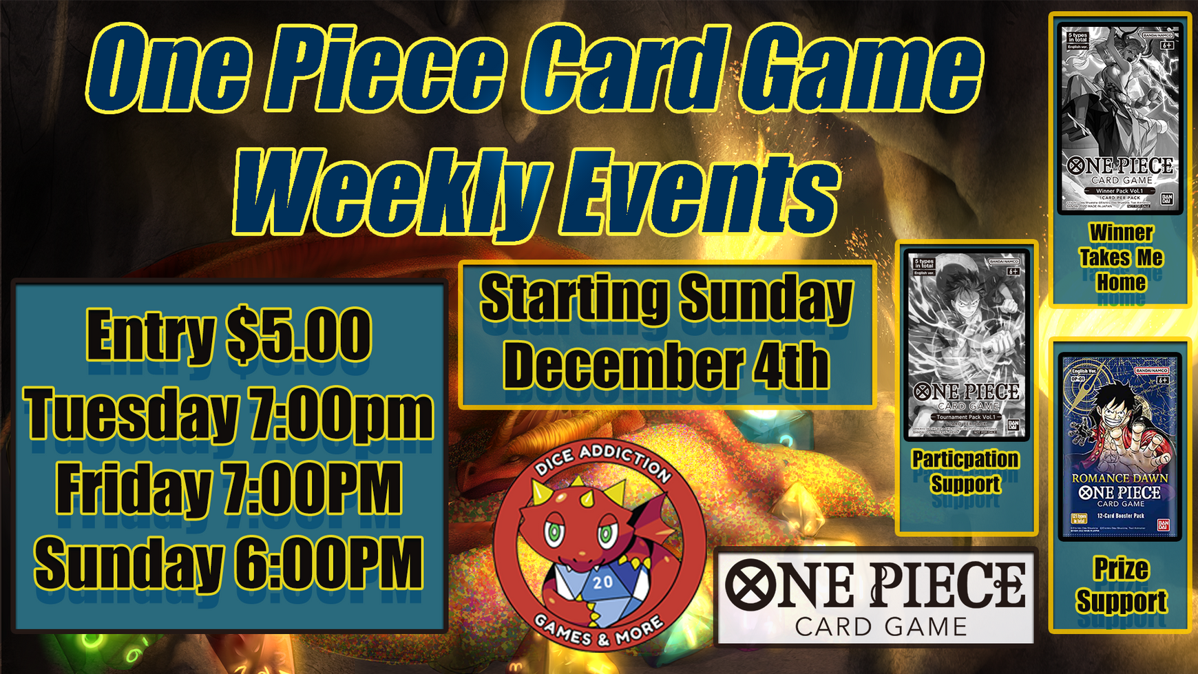 One Piece Card Game! Tuesday Event!