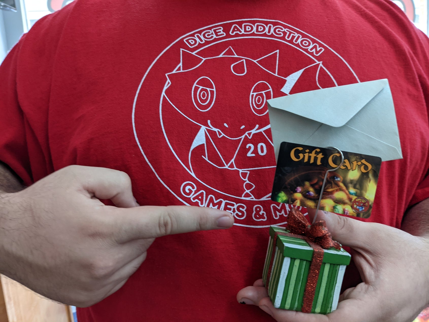 Holiday Gift cards at Dice Addiction