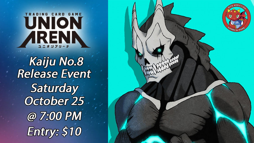 Dice Addiction's Union Arena: Kaiju No. 8 Release Event