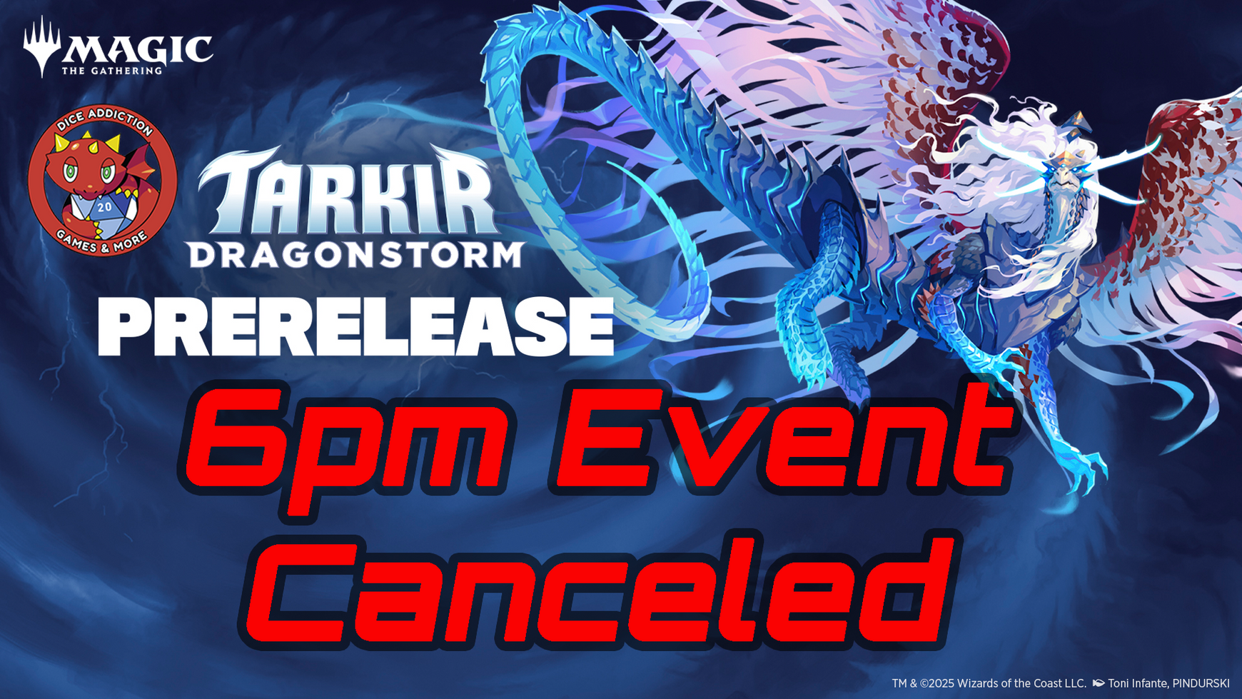 Important Update Regarding Saturday’s Magic: The Gathering Prerelease