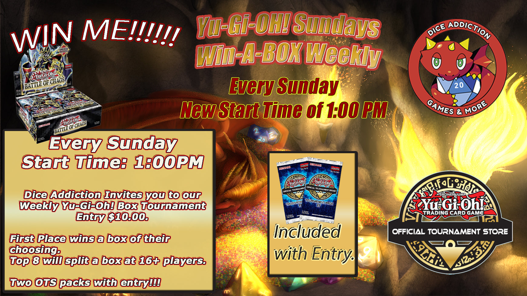 Yu-Gi-Oh! Weekly Win-A-Box Tournament @ Dice Addiction