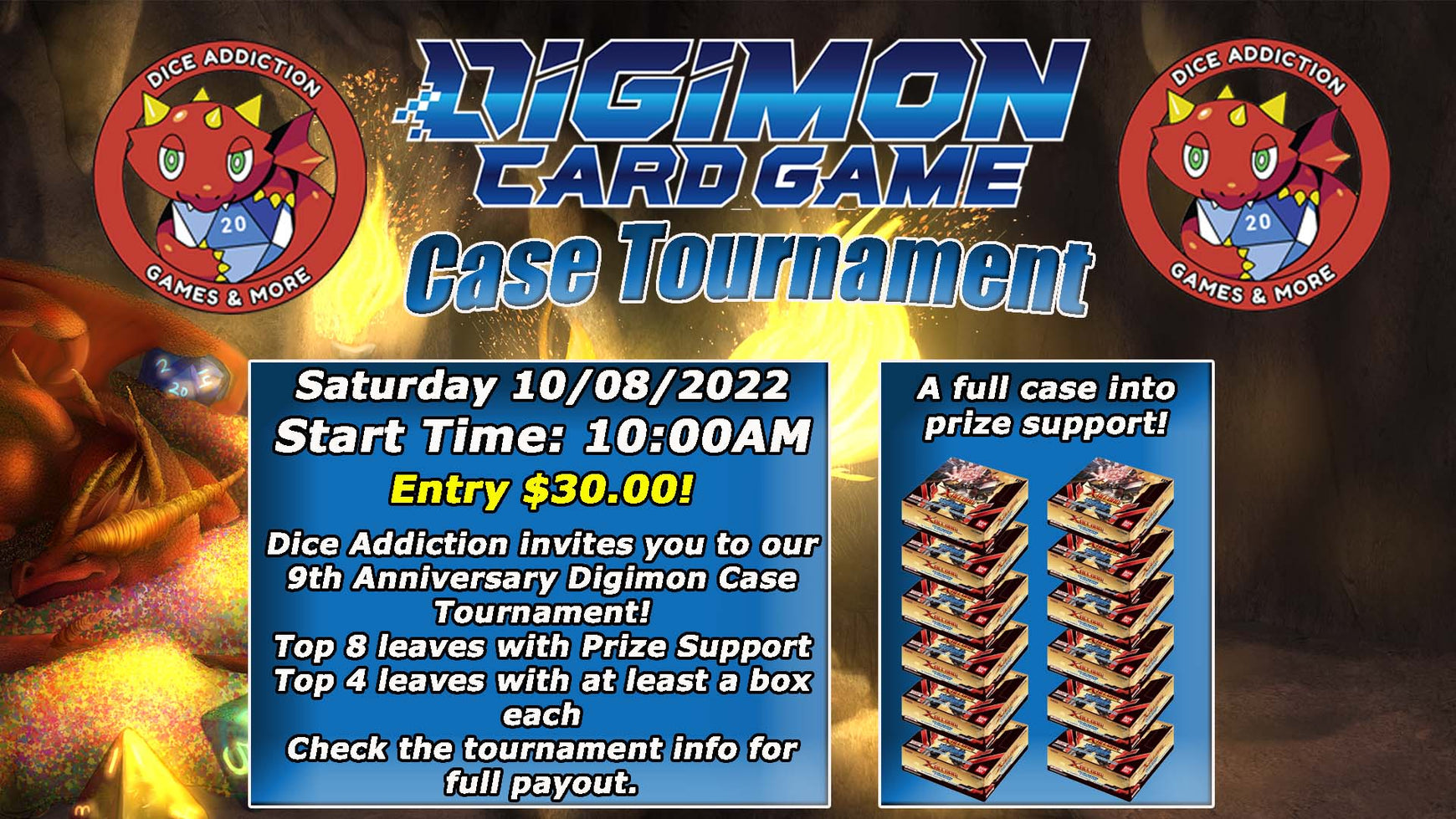 Dice Addiction's 9th Anniversary Digimon Case Tournament