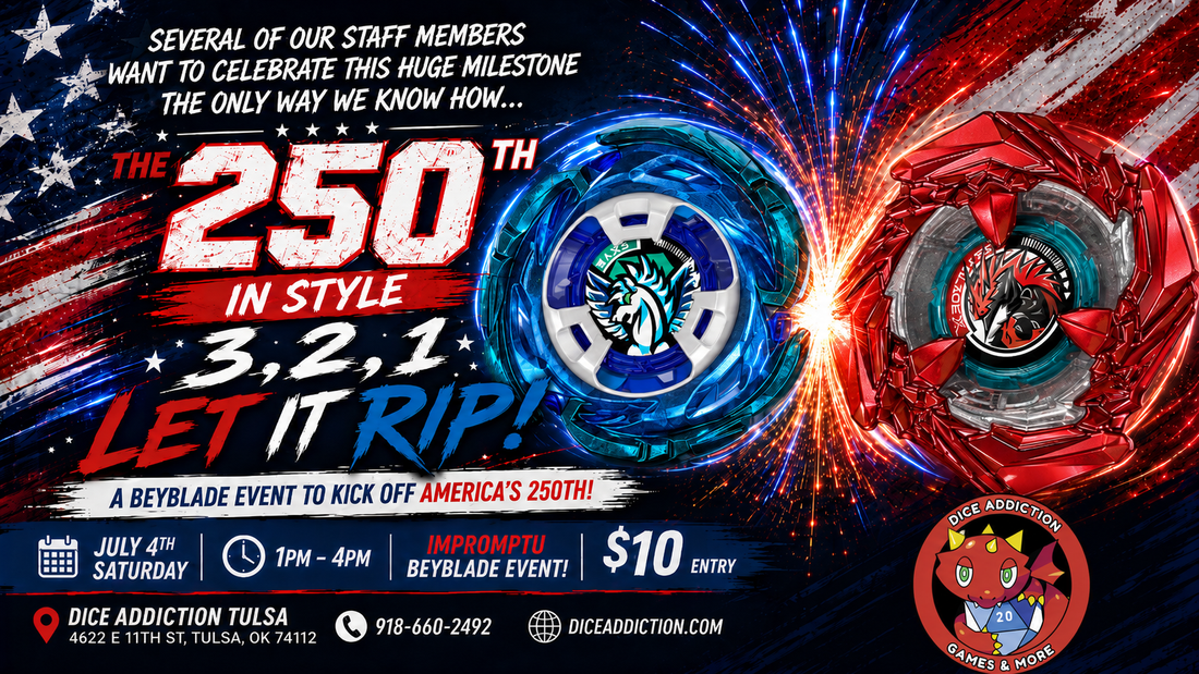 Celebrate America’s 250th With a Fourth of July Beyblade Showdown at Dice Addiction Tulsa