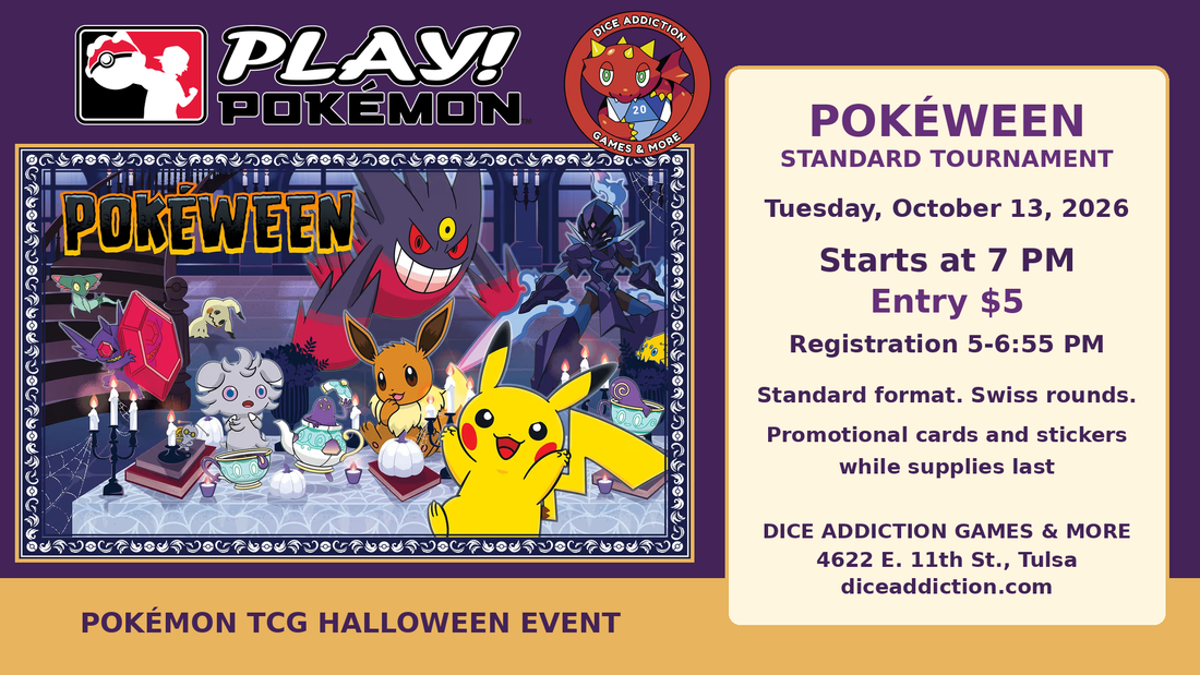 Pokéween Pokémon TCG tournament in Tulsa on October 13, 2026.