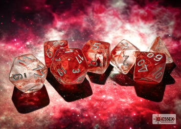 Nebula® Polyhedral Red/silver Luminary™ 7-Die Set