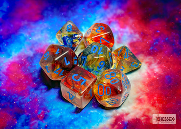 Nebula® Polyhedral Primary™/blue Luminary™ 7-Die Set