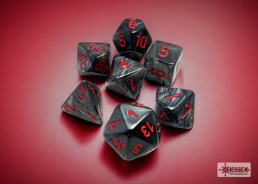 Velvet® Polyhedral Black/red 7-Die Set