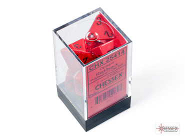 Opaque Red/black Polyhedral 7-Dice Set