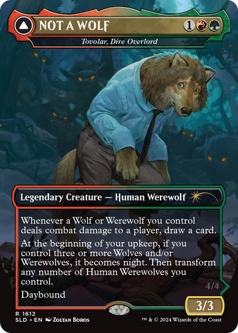 NOT A WOLF - Tovolar, Dire Overlord (Rainbow Foil) [Secret Lair Drop Series]