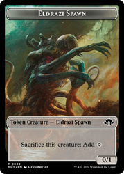 Eldrazi Spawn // Zombie Double-Sided Token [Modern Horizons 3 Tokens]