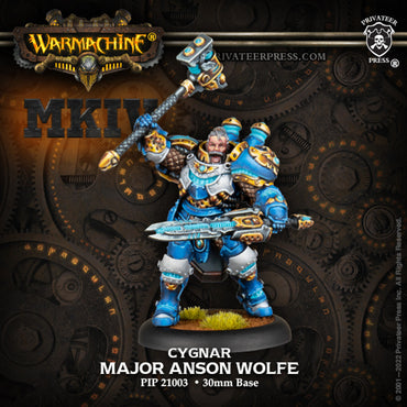 Warmachine MK IV: Cygnar Storm Legion Major Anson Wolfe