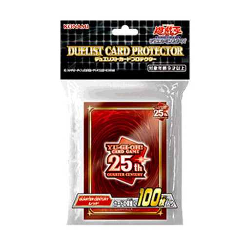 YuGiOh Konami 25th Anniversary Quarter Century 100pcs Sleeves Red