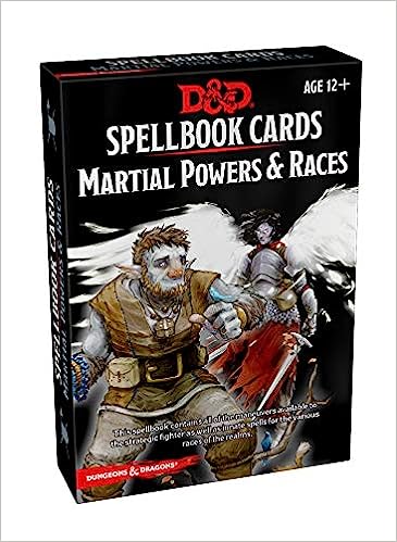 D&D Spellbook Cards Martial Powers & Races