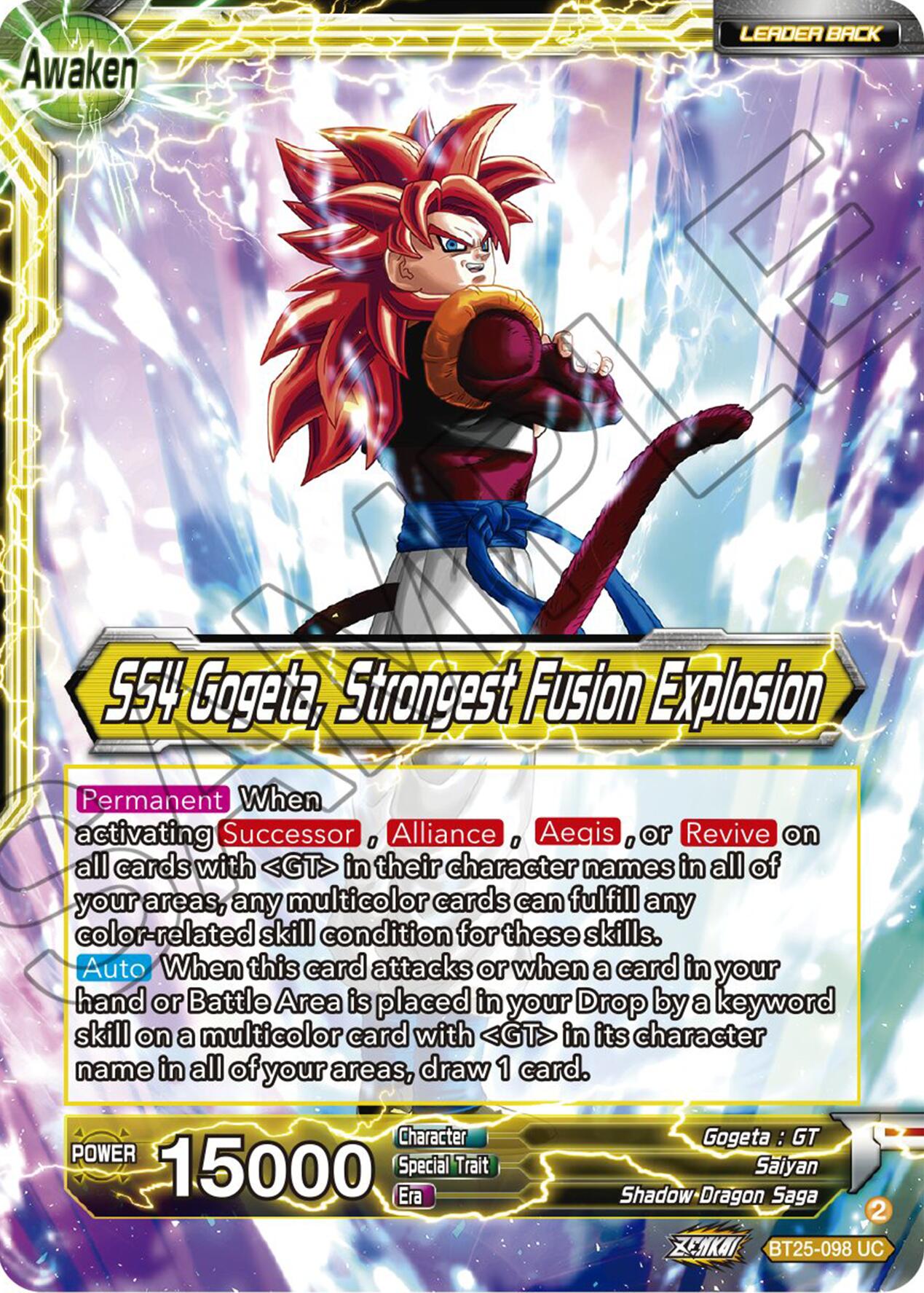 SS4 Son Goku & SS4 Vegeta // SS4 Gogeta, Strongest Fusion Explosion (B