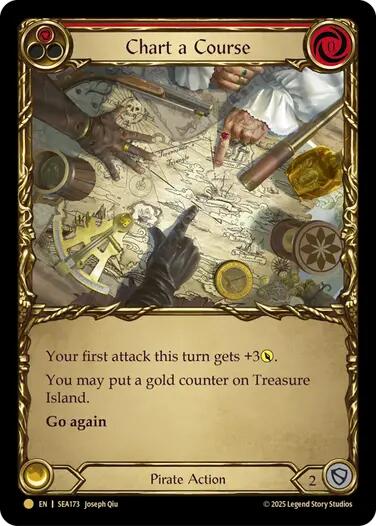 Chart a Course (Red) (Treasure) [SEA173] (High Seas)  Cold Foil