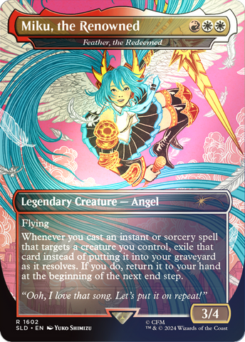 Miku, the Renowned - Feather, the Redeemed (Rainbow Foil) [Secret Lair Drop Series]