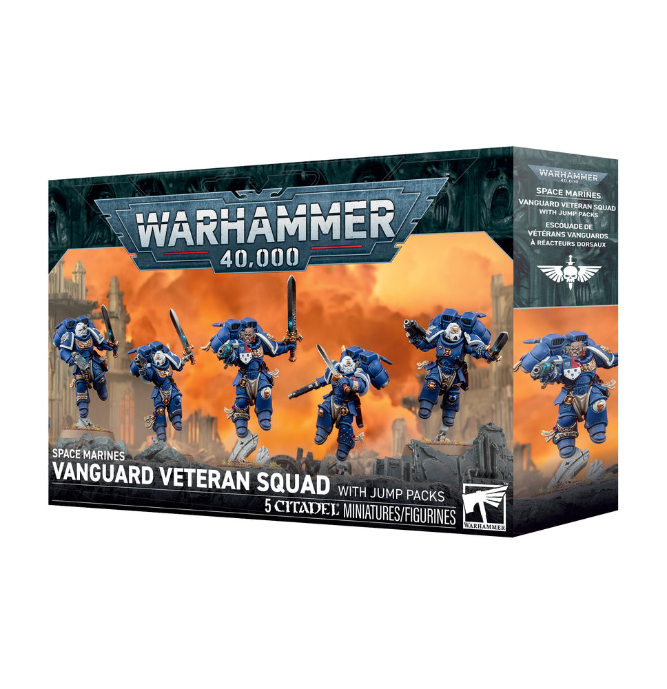 Space Marines: Vanguard Veteran Squad with Jump Packs box