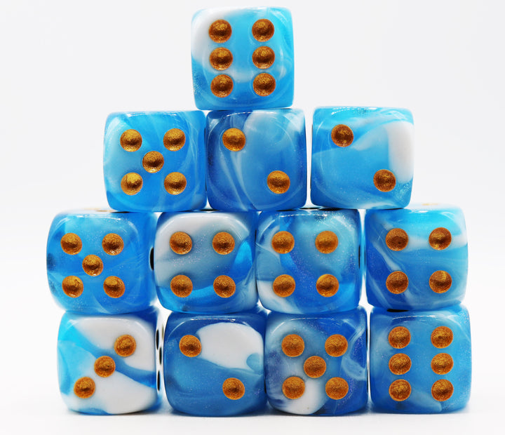 12 piece Pip D6's - Cirrus Glitter