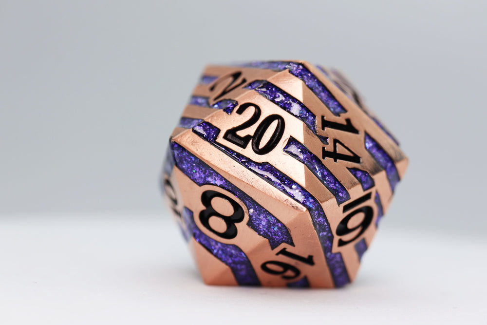 35MM METAL D20 - COPPER WITH PURPLE MICA