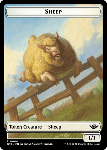 Sheep Token [Outlaws of Thunder Junction Tokens]
