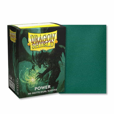Dragon Shields: (100) Dual Matte Metallic Green: Power