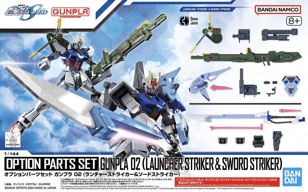 Gundam Option Parts Set Gunpla 02 (Launcher Striker & Sword Striker) /【お届け時期未定】オプションパーツセット ガンプラ 02 (ランチャーストライカー&ソードストライカー)