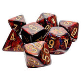 Scarab Mega-hedral Blue Blood/gold 7-Die Set