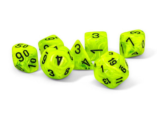 Vortex Mega-hedral Bright Green/black 7-Die Set