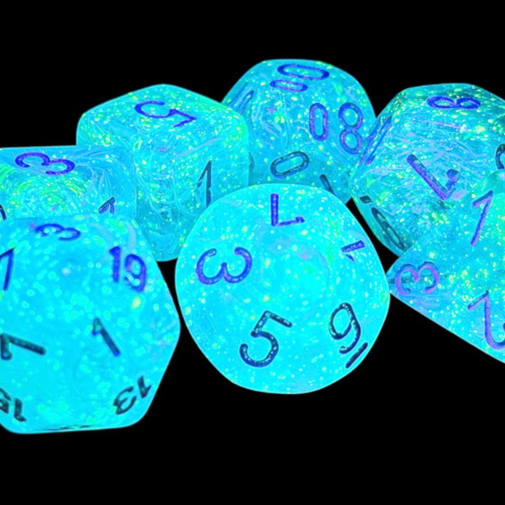 Luminary Mega-hedral Sky/silver 7-Die Set