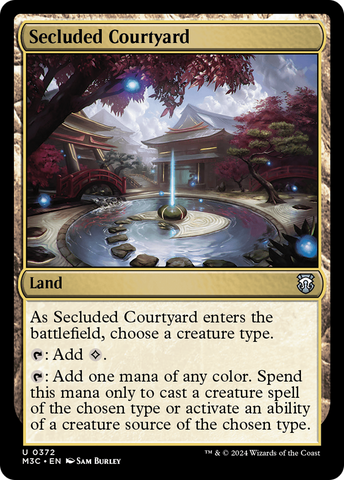Secluded Courtyard (Ripple Foil) [Modern Horizons 3 Commander]