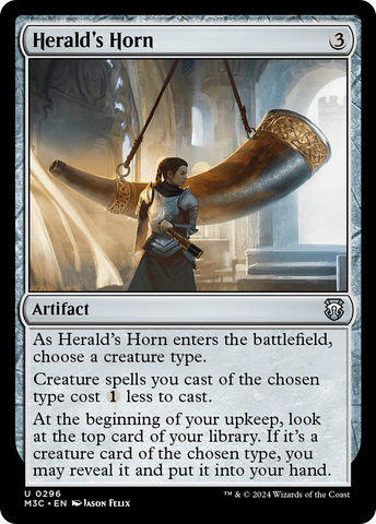 Herald's Horn (Ripple Foil) [Modern Horizons 3 Commander]
