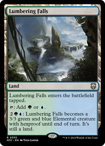 Lumbering Falls (Ripple Foil) [Modern Horizons 3 Commander]