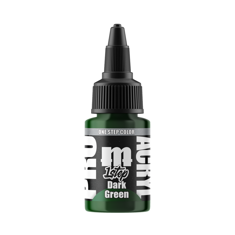 Monument Hobbies PRO Acryl 1-Step 505 Dark Green, 22 ml paint bottle