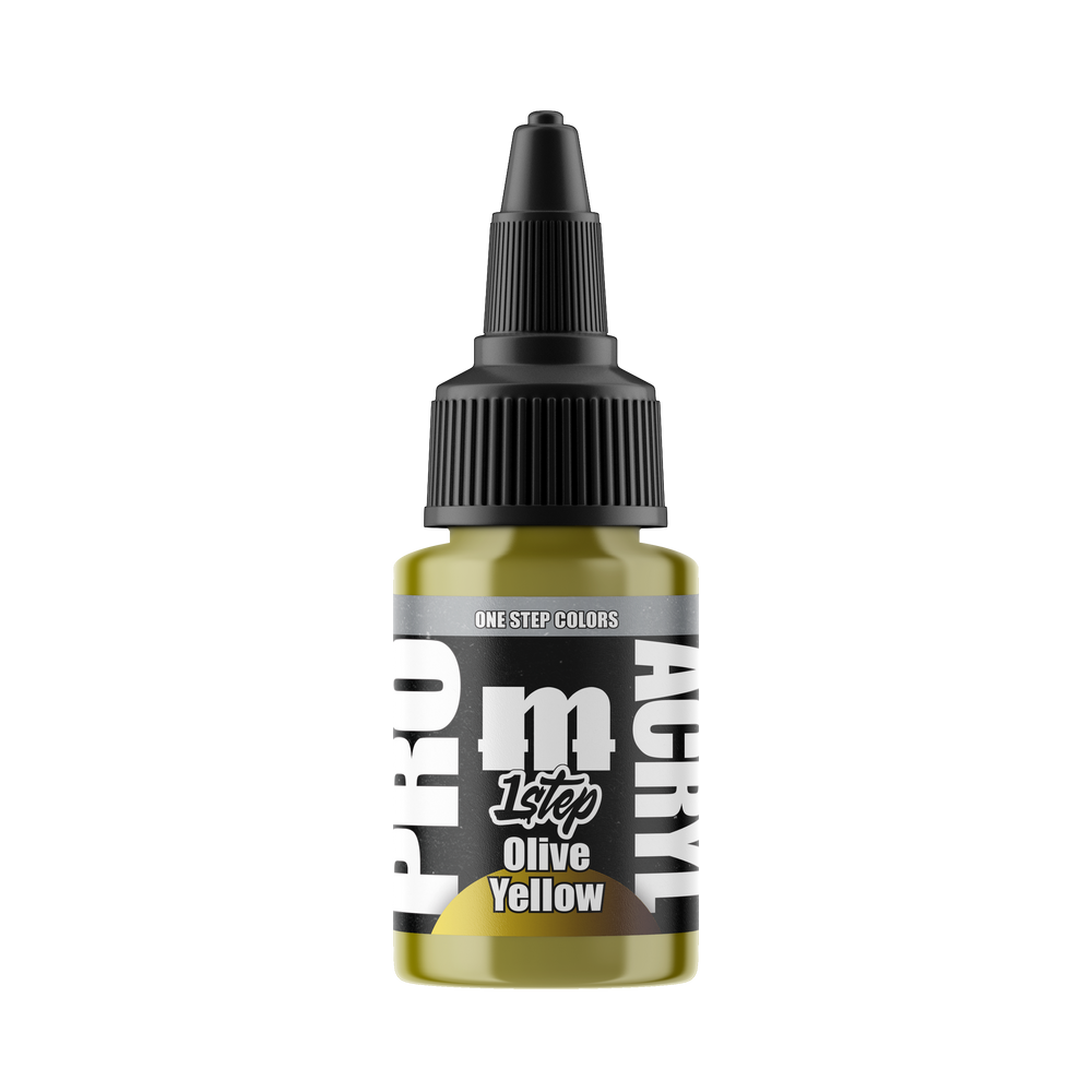 Monument Hobbies PRO Acryl 1-Step 514 Olive Yellow, 22 ml paint bottle